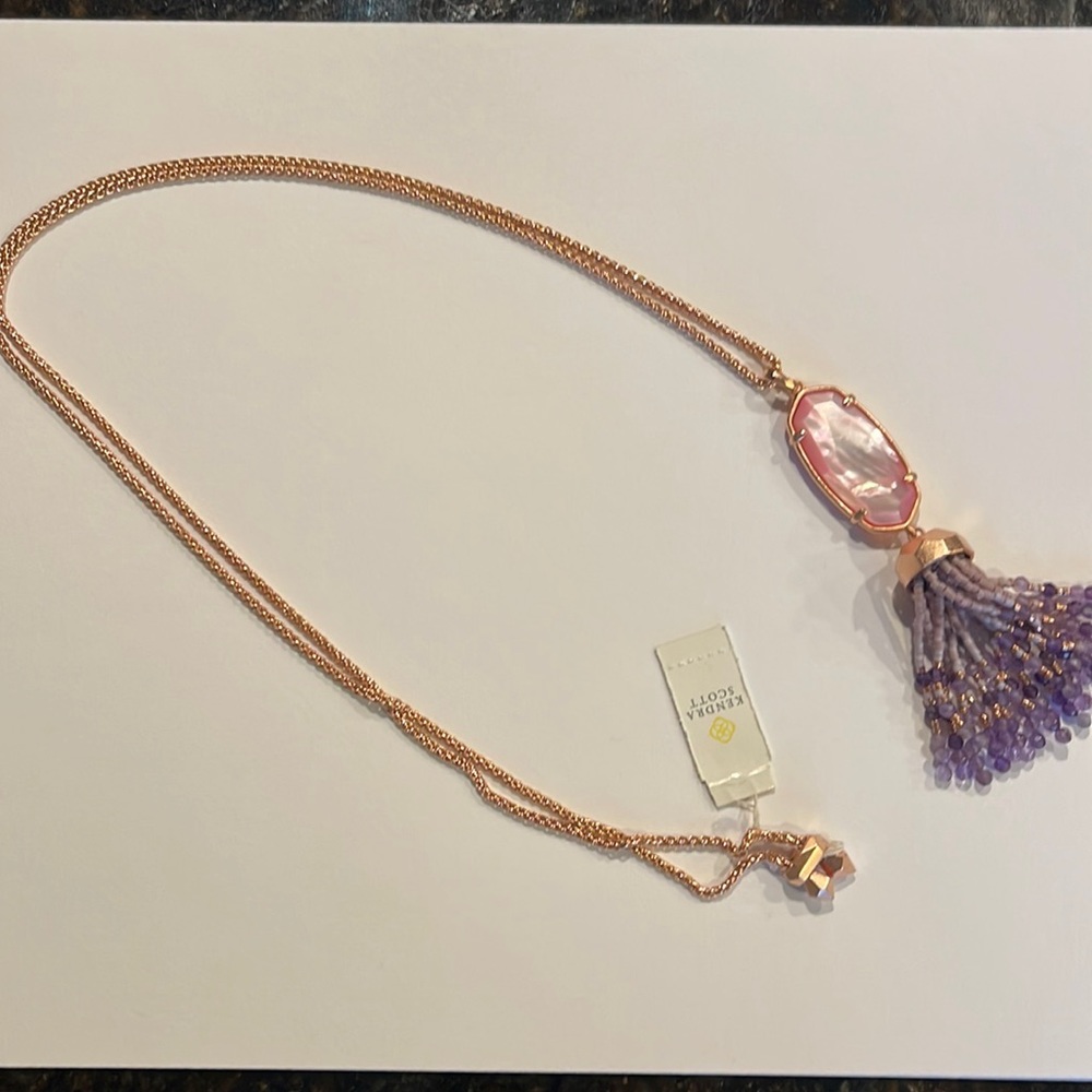 Kendra Scott Eva rose gold necklace